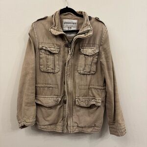 Aeropostale Vintage Military Field Jacket Faded Utility Y2K | Men’s Size Small